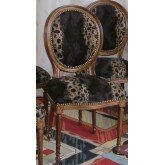 Lot 6 Chaises M&eacute;daillon de Style Louis XVI
