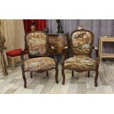 Lot 2 Fauteuils Cabriolet de Style Louis XV