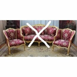 PROMO 300&euro; DE REMISE SUR : LOT 2 FAUTEUILS BERGERE CABRIOLET STYLE LOUIS XVI 